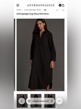 Maeve by Anthropologie Black Shirt dress
